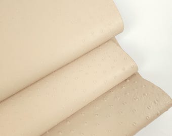 Tapioca Ostrich 2024 Embossed Texture Bovine Leather