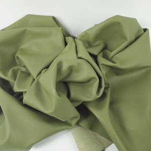 Pelle Nappa Naturale Morbida Pieno Fiore Fresata Pesto Modena