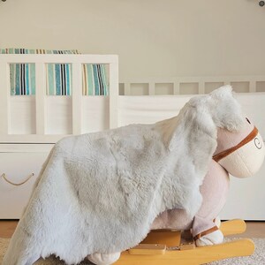 Smoke Genuine Sheepskin Fur Rug Skin Hide (Thick Hair)