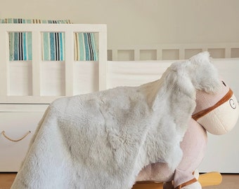 Smoke Genuine Sheepskin Fur Rug Skin Hide (Thick Hair)
