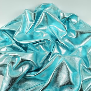 Acqua Marine Laminado Metallic Luxurious Calf Soft Leather
