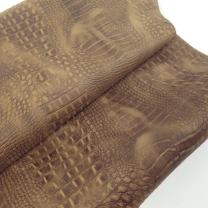 Dackel Vintage Pull Up Krokodil Alligator Dickes Leder Geprägte Textur Erstaunliches Relief OZ 2018 V2