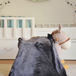 Dark Shadow Genuine Sheepskin Fur Rug Skin Hide