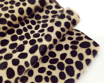 Dalmatian Hair on Hide Leather (Animal Print)