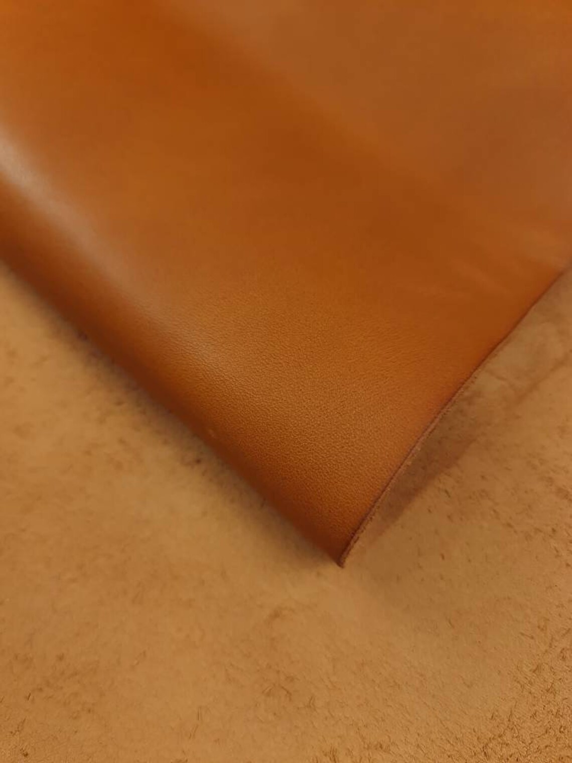 Tan Natural Aniline Full Grain Leather Etsy