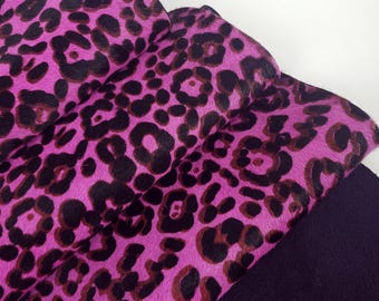 Pink Jaguar Cavallino Calfskin Hair on Hide Leather (Animal Print)