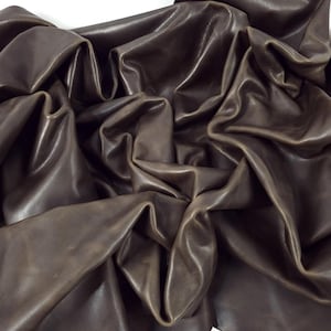 Pelle di vitello pieno fiore vintage naturale bicolore Malaga Dark Earth