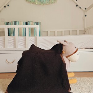 Brown Genuine Curly Sheepskin Fur Rug Skin Hide (Metallic Bronze Backside)