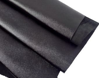 Black Patent Saffiano Premium Grain Embossed Premium Texture Leather