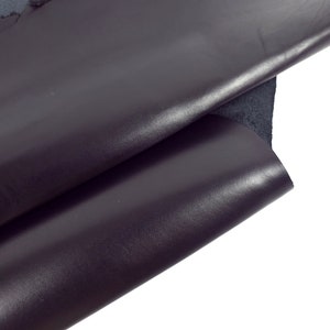 Vitello Parma Nero Opaco Spazzolato Pelle Vegetale Pieno Fiore Premium