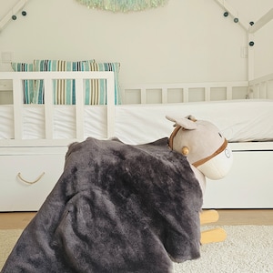 Eiffel Tower Genuine Sheepskin Fur Rug Skin Hide