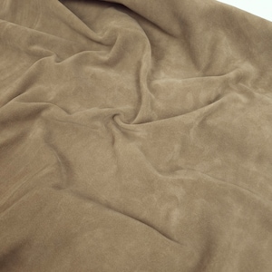 Taupe Arenal Soft Vitello Suede Leather