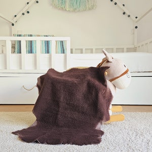 Chestnut Genuine Curly Sheepskin Fur Rug Skin Hide Leather