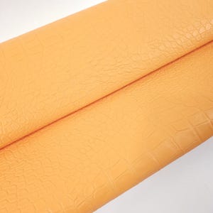 Warm Apricot Crocodile Alligator Leather Embossed Amazing Relief Leatherforcraft Crock R