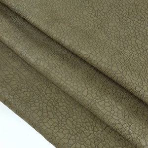 Martini Olive Elephant Crackled Embossed Leather