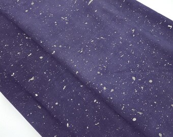 Piel de ante lisa con estampado plateado y lunares Crown Blue Cannes