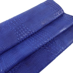 Galaxy Blue Crocodile Alligator Leather Embossed Texture Amazing Relief OZ 2018 V2