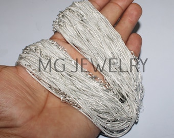 Chains , Chain For Pendant , Simple Chain For Necklace pendant , Light Weight Easy to Wear Chain , 925 Sterling Silver Plated Chains