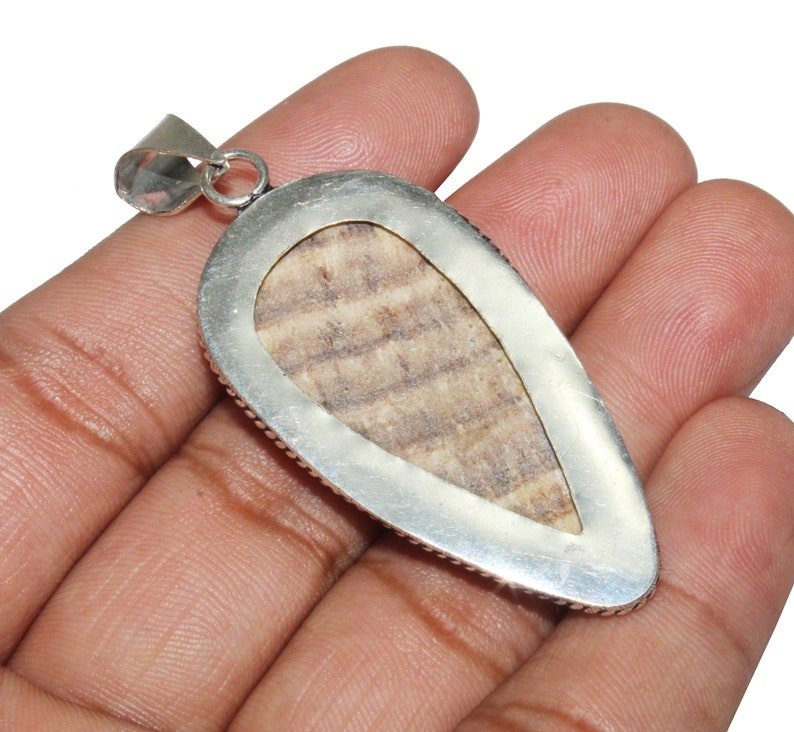 Natural Aragonite Pendant , Aragonite Gemstone Pandant , Healing Pendant , 925 Sterling Silver Plated Jewelry, MG-76(54LOT) image 2