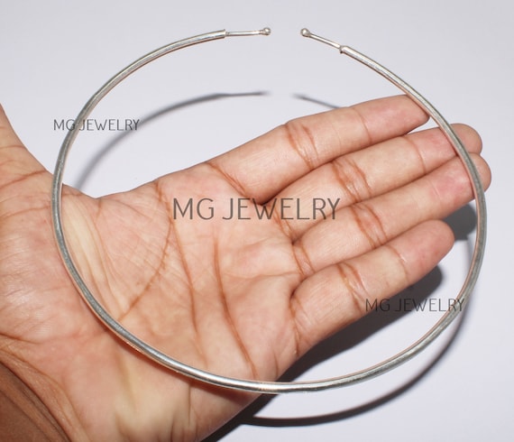 Flexible Choker Collar , Light Weight Choker Collar for Wearing pendants , 925 sterling silver Overlay Flexible and Easy to Wear Necklace