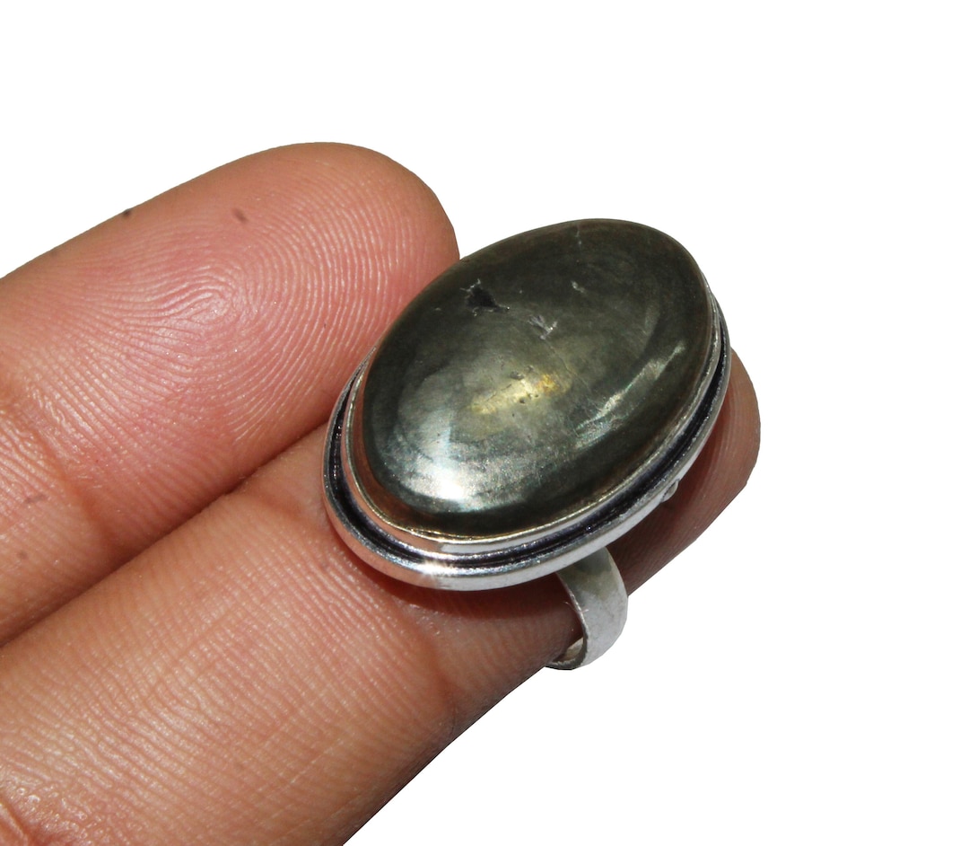 Natural Pyrite Ring , Pyrite Gemstone Ring , Adjustable Ring , Ethnic ...