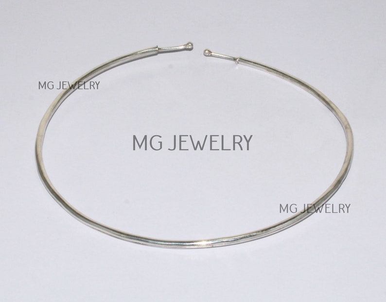 Flexible Choker Collar , Light Weight Choker Collar for Wearing pendants , 925 sterling silver Overlay Flexible and Easy to Wear Necklace image 5