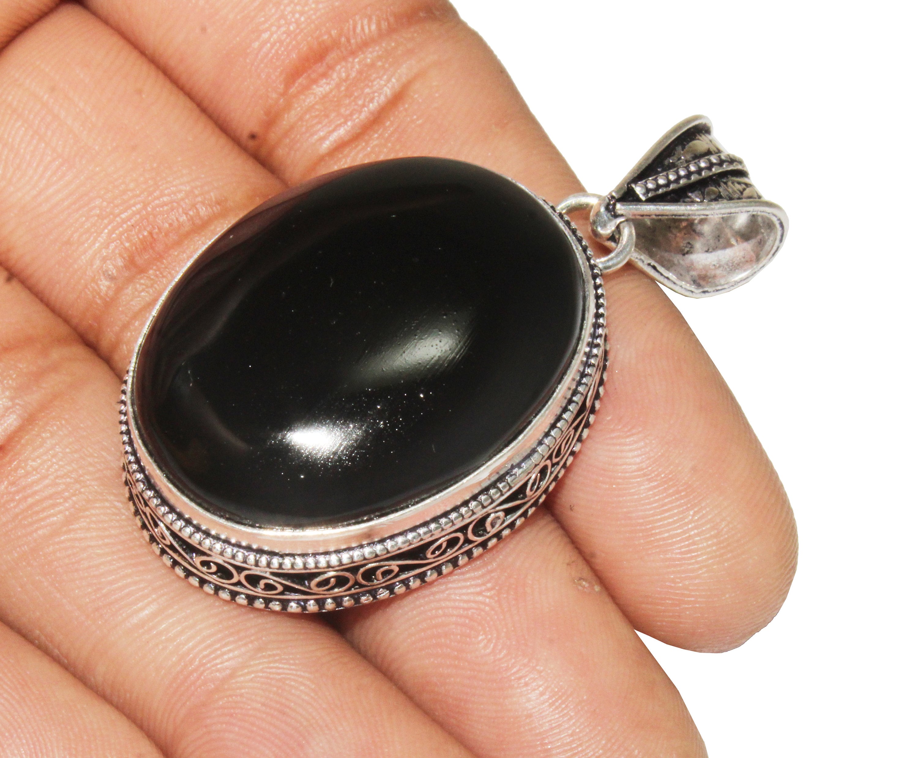 ネックレス・ペンダント [Retro finger] BLACK ONYX NECKLACE BLACK ONYX NECKLACE – For Those Who Sin