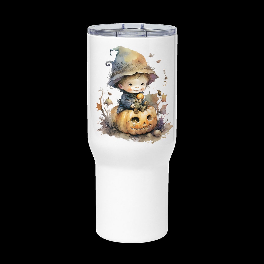 Cute Halloween Travel Mug With a Handle Etsy