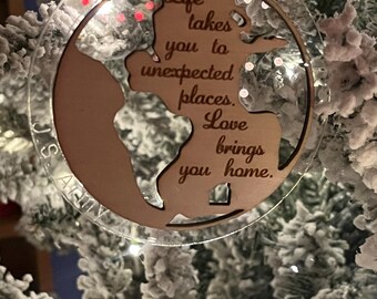 Personalized Military Themed Holiday Ornament – Custom Engraved Keepsake