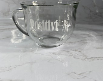 Taza de vidrio positivi-tea