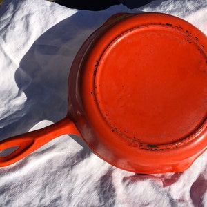 Orange Enameled Cast Iron Skillet Fry Pan by Nardelli Cookware – Nardelli  Cookware USA