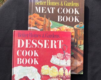 PAIR Better Homes & Gardens, Carne, Postre, 1960, 1970, Excelente estado