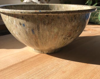 Vintage Texas Ware melamine bowl #118, sage green confetti bowl