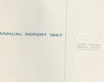 Informe anual del Centro Médico Albert Einstein, Filadelfia, 1967, fotografías