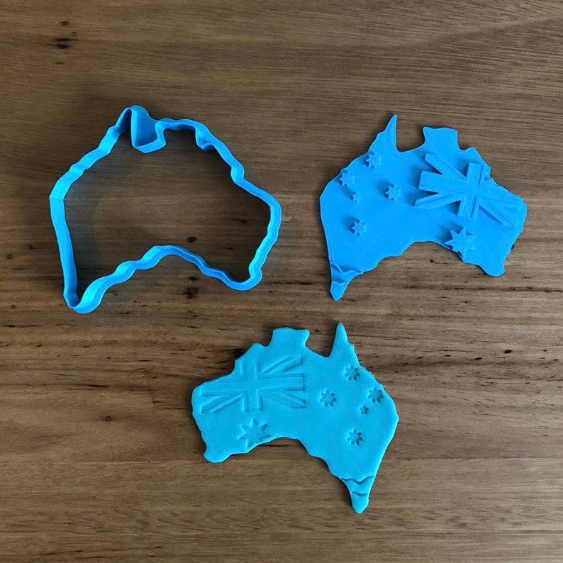 Australia Map Cookie Cutter with optional Stamps of States or Etsy