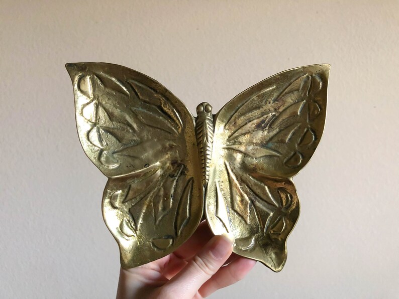 Brass Butterfly Dish  Catch All  Brass Bowl image 0