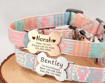 Dog Tag - Custom Silent Dog Tag - Dog Tags For Dogs - Personalized Silent Dog Name Tags Bone Shape - Dog Id Tag - Gift for Dog