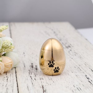 Personalized Cremation Urn for Ashes, Mini Urn for Pets, Dog Paw Urn, Mini Pets Cremation Urn,  Customized Memorial Urn for Pets, Keepsake