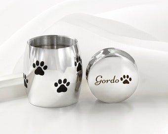 Cremation Urns, Mini Urns, Pet Urns, Silver Personalized Cremation Urns, Customized Pet Keepsake Urns, Ash Keeper, Memorial Urns