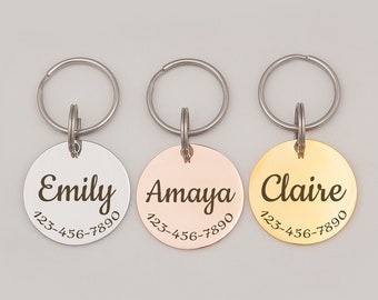 Dog Tag - Dog Tag With Phone Number - Pet Id Tag - Dog Tags for Dogs Personalized - Engraved Dog Tag -  Dog Collar Tag Dog Name Tag