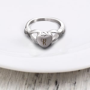 Joyería para cenizas de cremación, anillo de urna para cenizas humanas, anillos de cremación personalizados para la pérdida de mamá papá, anillo de cenizas conmemorativas, regalo de pérdida de mascota de perro