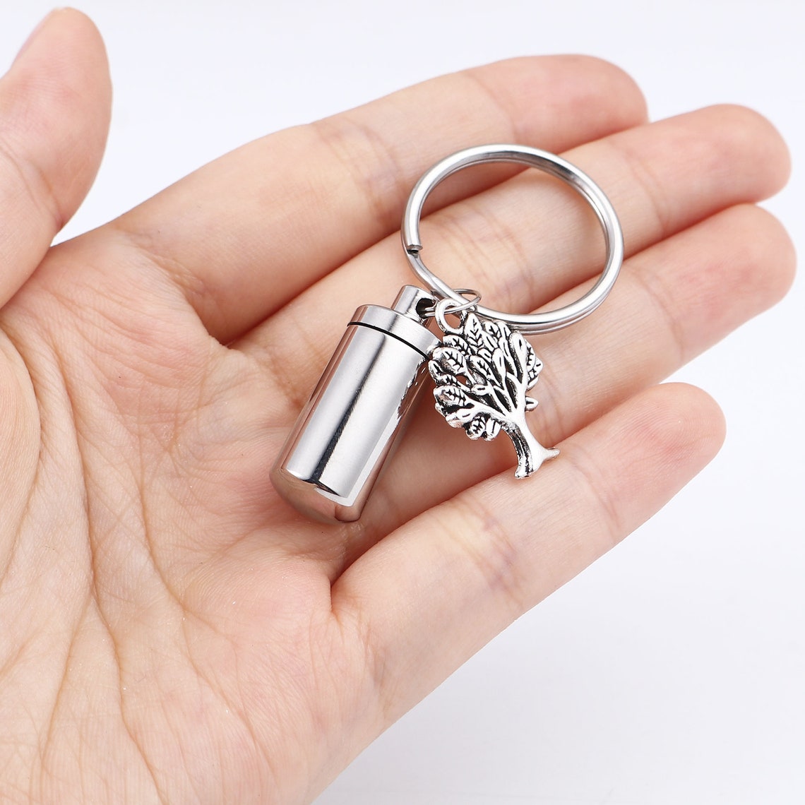 Cremation Keychain for Ashes Personalized Cremation Urn Etsy