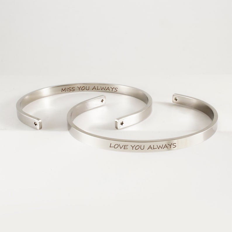 Couple Bracelets Gift Set Personalized Matching Bracelets Etsy