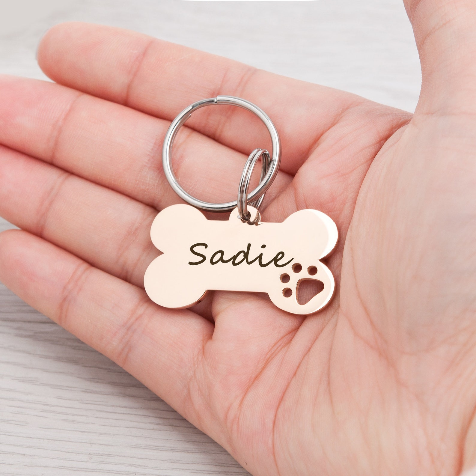 Dog Tag Dog Tags for Dogs Personalized Bone Shaped Dog Tag Etsy