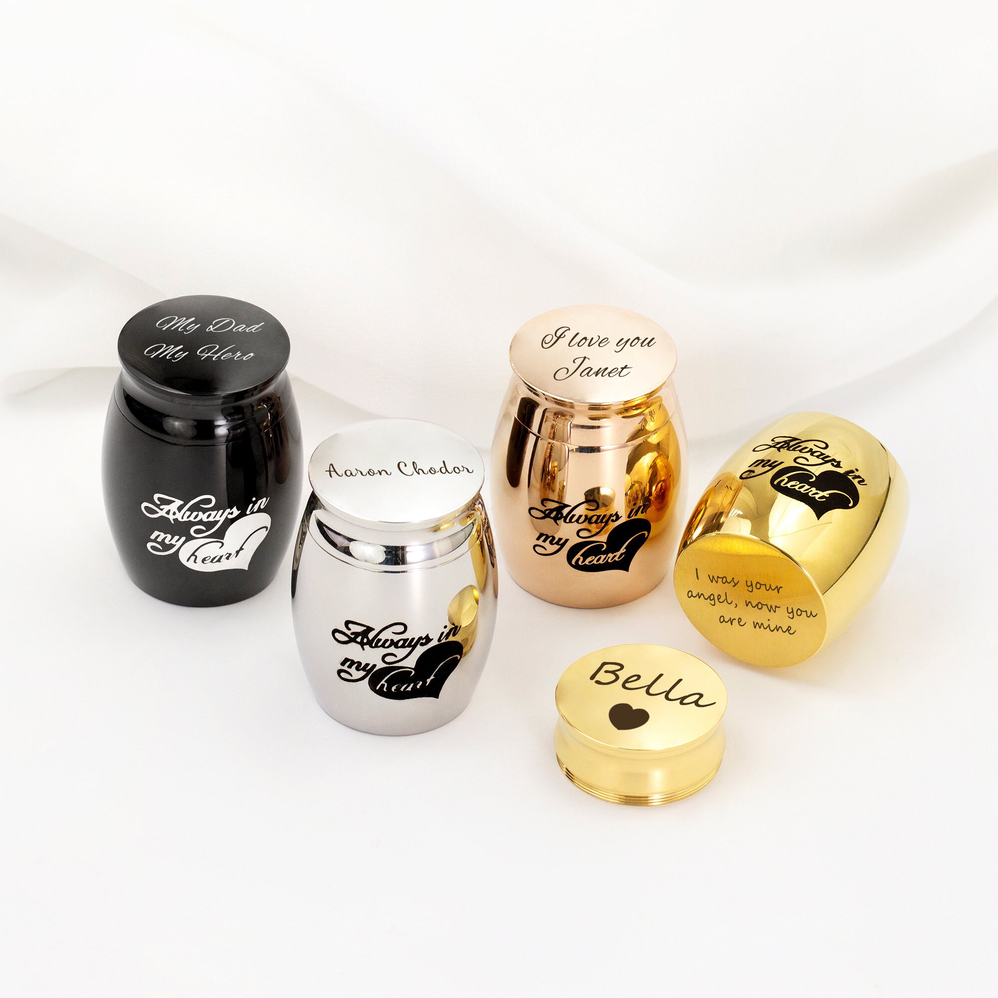 COCO Park Mini Cremation Urn Keepsake Jewelry - Stainless Steel Memorial Pendant For Ashes