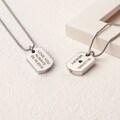 Cremation Jewelry for Men - Dog Tag Urn Necklace - Personalized Custom Memorial Necklace Double Sides -Urn Necklace for Human and Pets Ashes