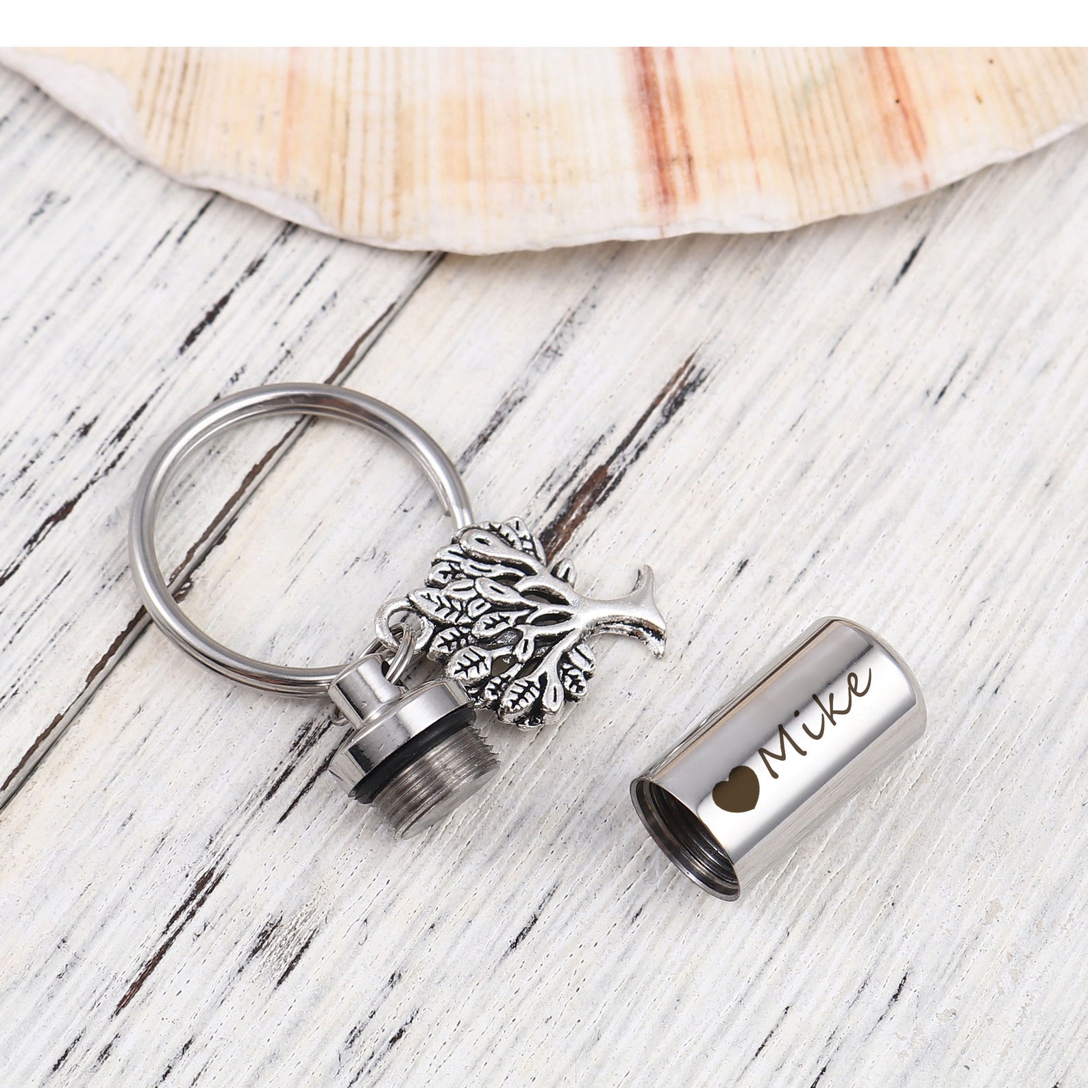 Cremation Keychain for Ashes Personalized Cremation Urn Etsy