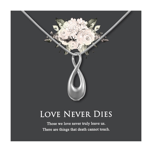 Infinity Cremation Jewelry Necklace for Ashes Cremation Urn