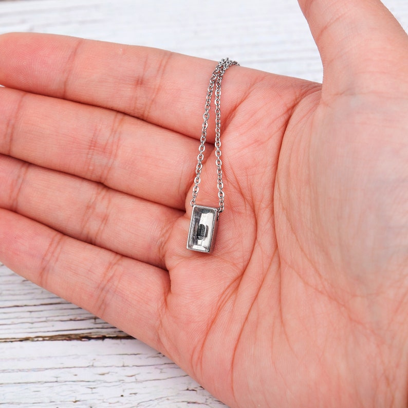Cremation Jewelry Necklace With Transparent Front Cremation Etsy