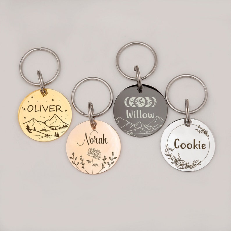 Dog Tag Dog Collar Tag Personalized Cat Tag Custom Cat Collar Tag Cat ID Tag Dog ID Tag Dog Name Tag Engraved Pet Tag Cat Name Tag Pet Gifts afbeelding 1